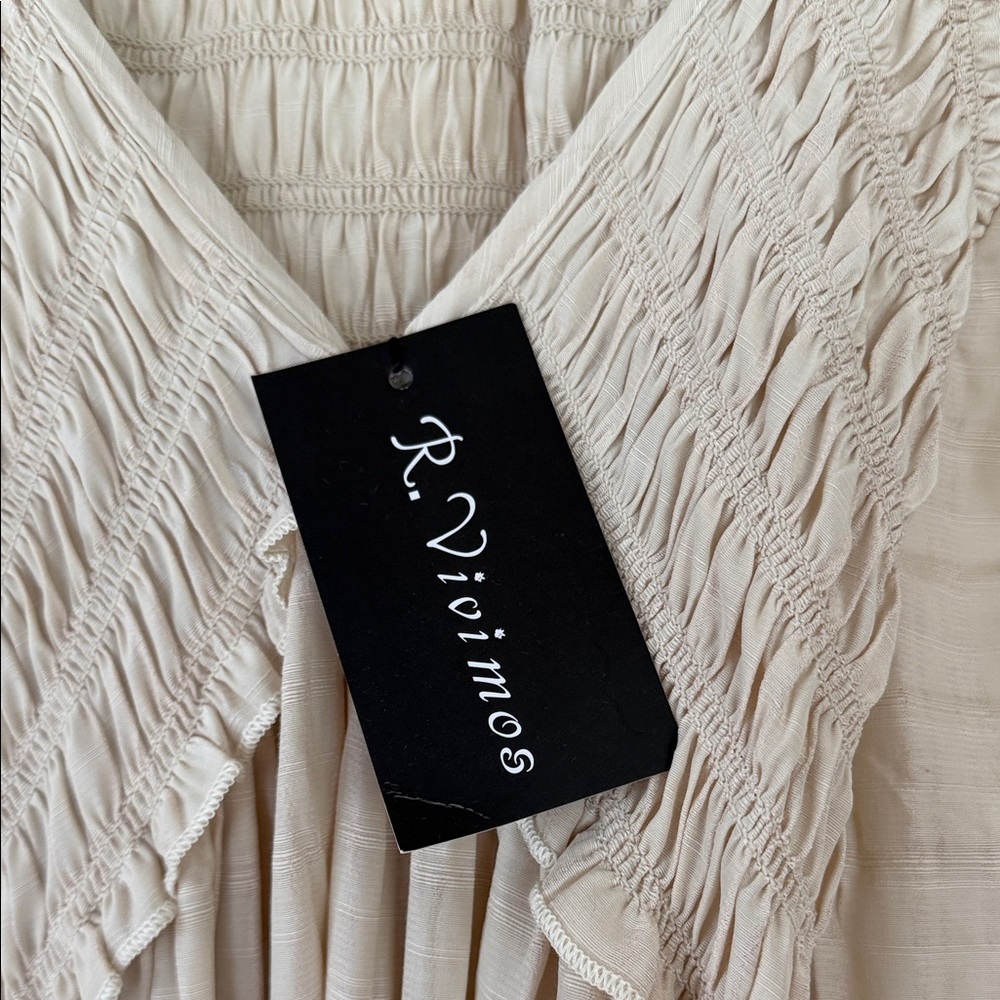 Chic Beige Long Sleeve Maxi Dress - Picture 2 of 5